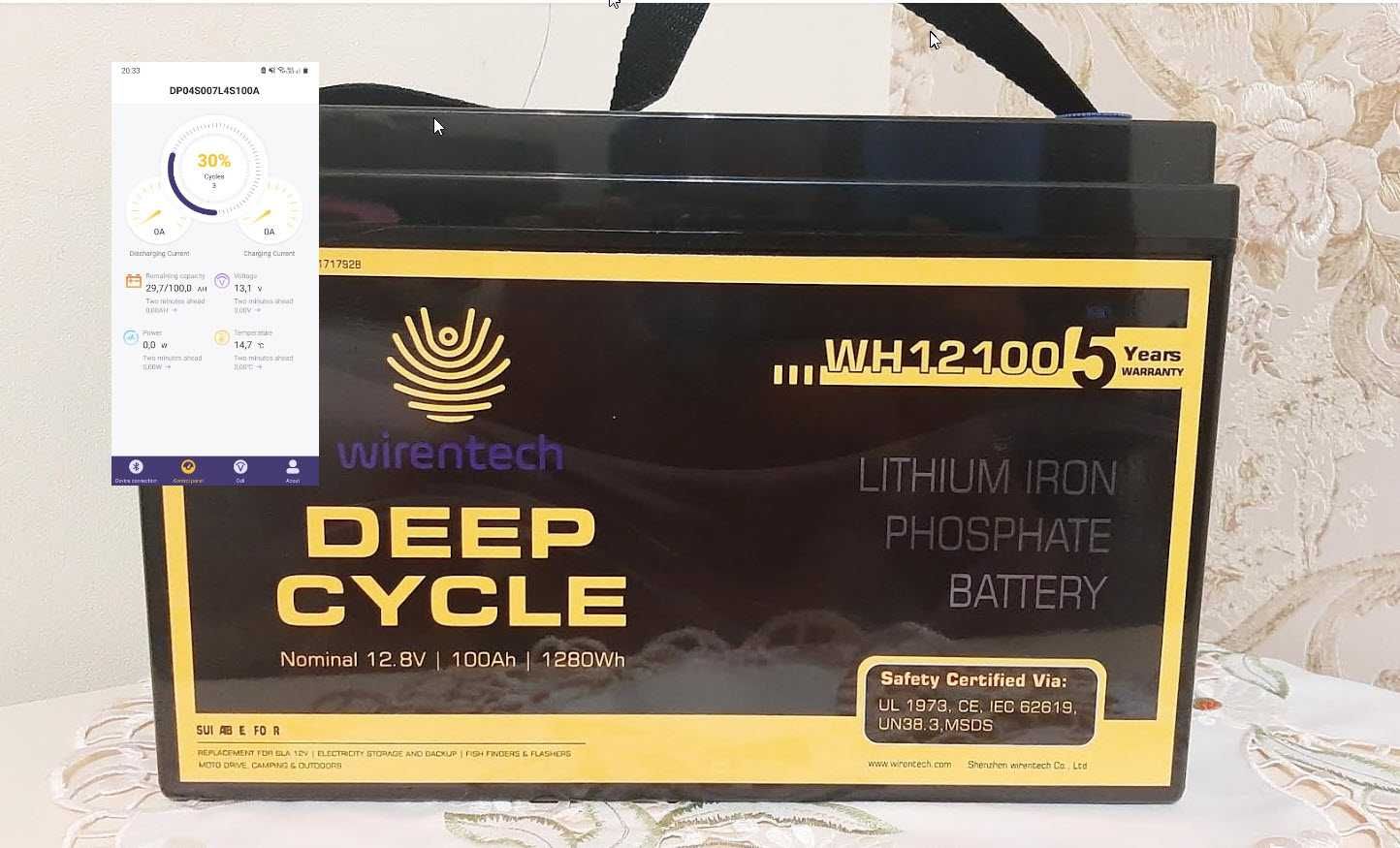 Аккумулятор Lifepo4 12v 100Ah (6000cl,BMS 100A Влютуз) Акція