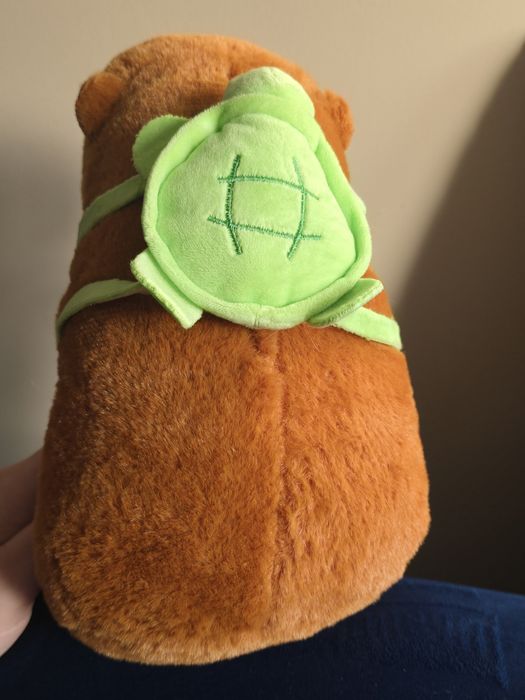 Kapibara z plecakiem żółwia NOWA maskotka