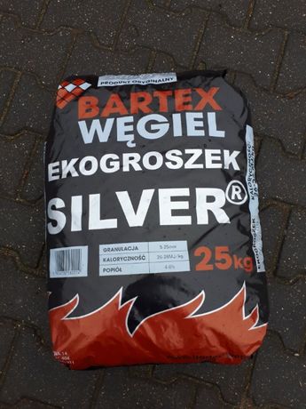 Węgiel Ekogroszek BARTEX Silver 26-28 MJ/kg worki 25kg, PROMOCJA