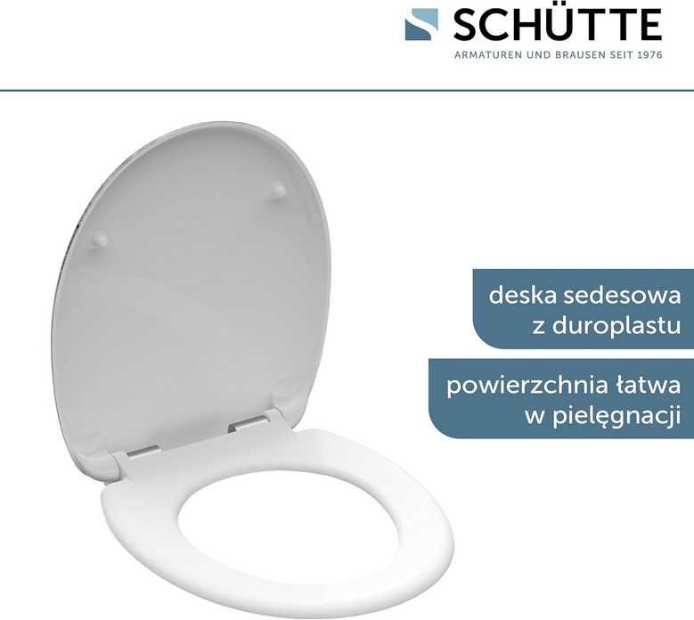 Deska Sedesowa Wolnoopadająca WC Toaletowa SCHÜTTE Duroplast Uniwersal