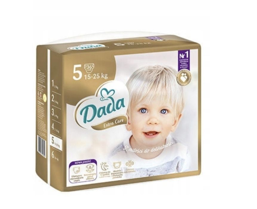 Pieluchy Dada Extra Care roz. 5 (36 szt.)

Do sprzedania mam pieluszki