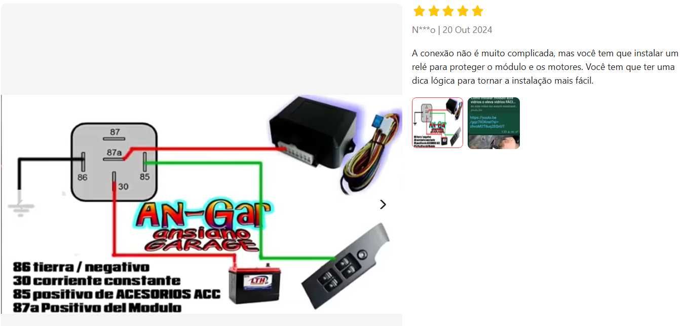 Módulo Fecho Automático de Janelas Carro Sistema Remoto Vidro Novo