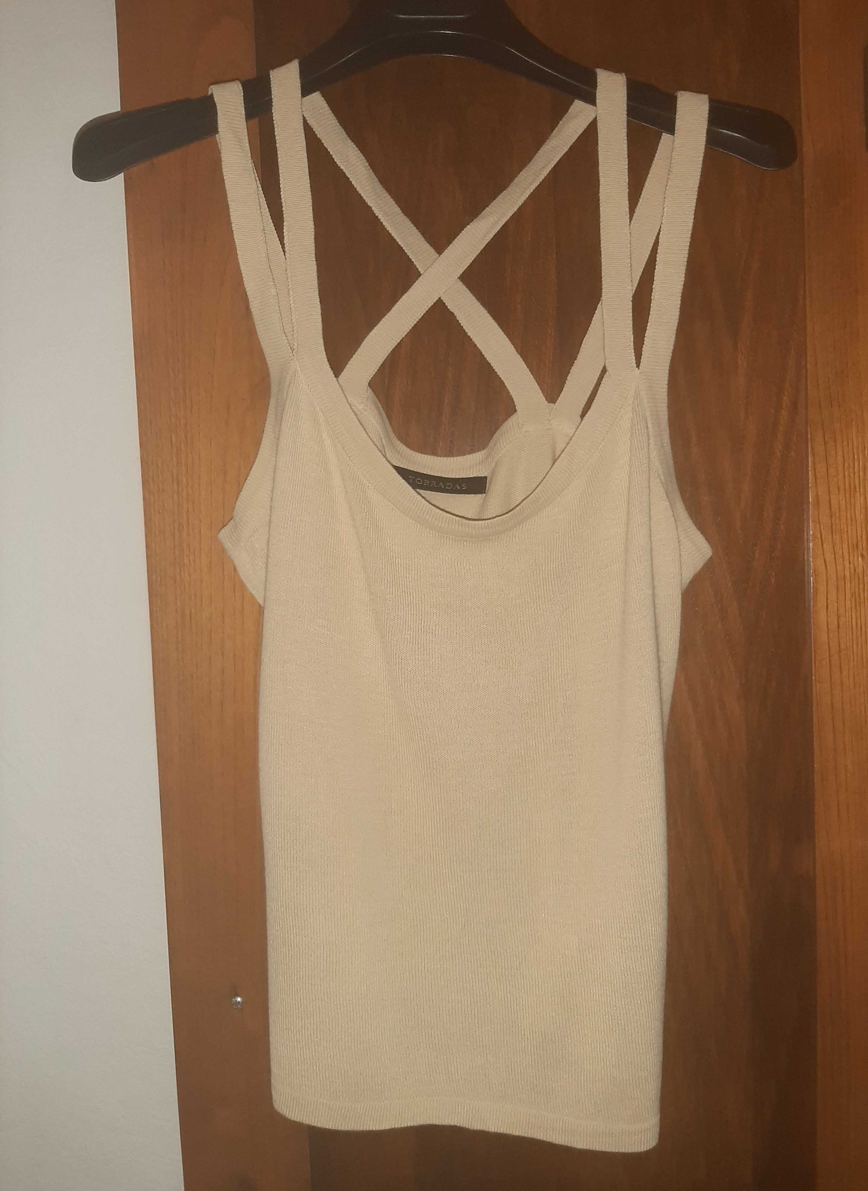 Conjunto casaco e top 100% viscose Torradas