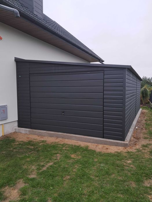 Nowoczesne Garaże Blaszane, zabudowy na kosze, wiaty śmietnikowe