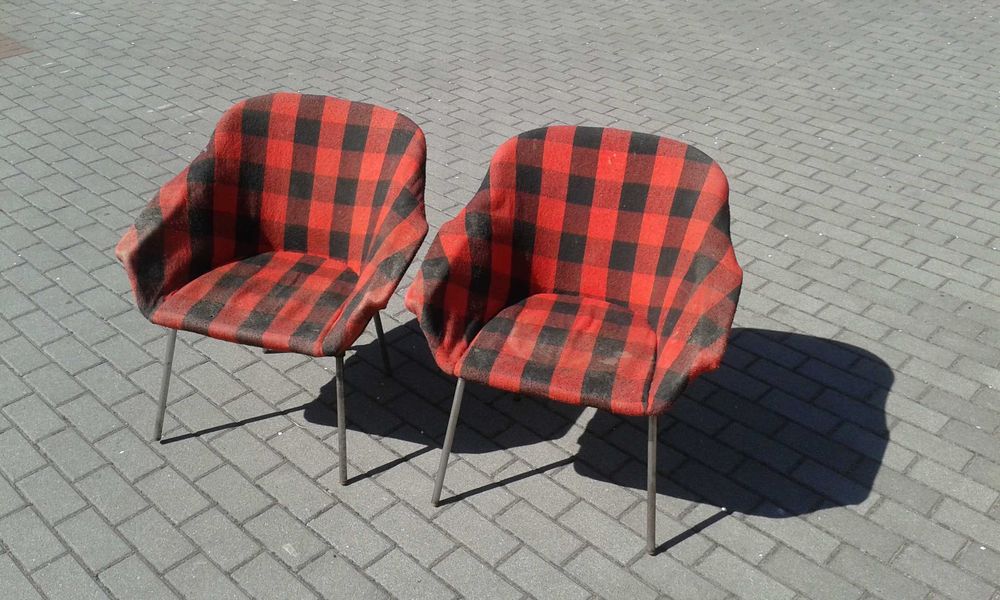 Fotel muszelka PRL Ewa  design lata 60 70 vintage loft