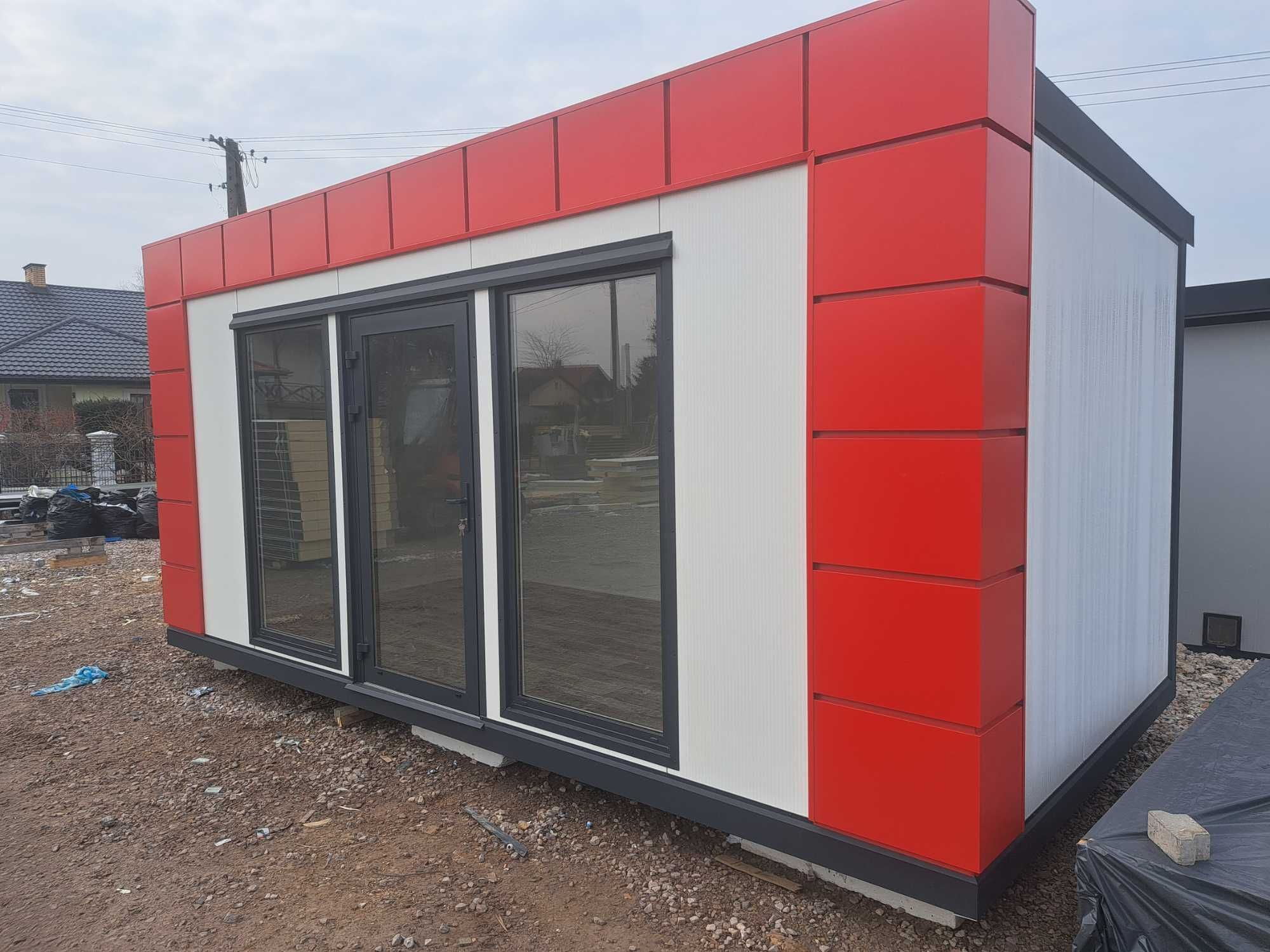 Biuro 6x3 kontener pawilon komis kebab fryzjer ubezpieczenia recepcja