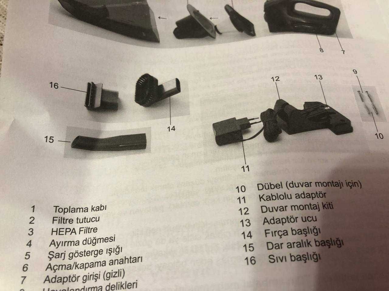 Пилосос, ручний акумуляторний пилосос, ideen welt hs-w60-04