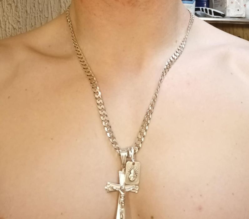 łańcuszek srebrny 925 60 cm 43 g męski gruby prezent święta