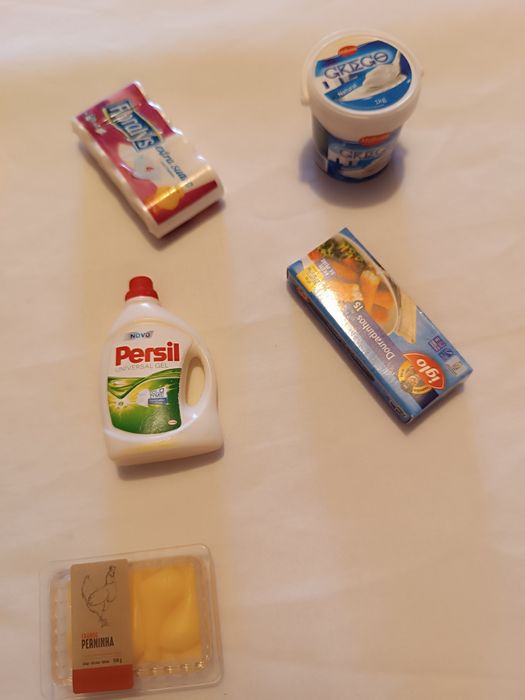 Lote 7 miniaturas artigos casa para brincar ou colecionar