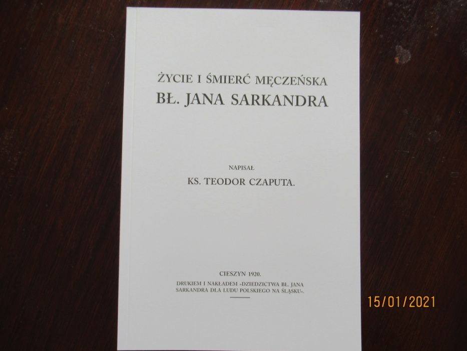 Życie i śmierć męczeńska bł. Jana Sarkandra