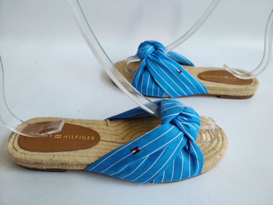 - Tommy Hilfiger TH Stripes Flat - Klapki, espadryle r. 36 / 37