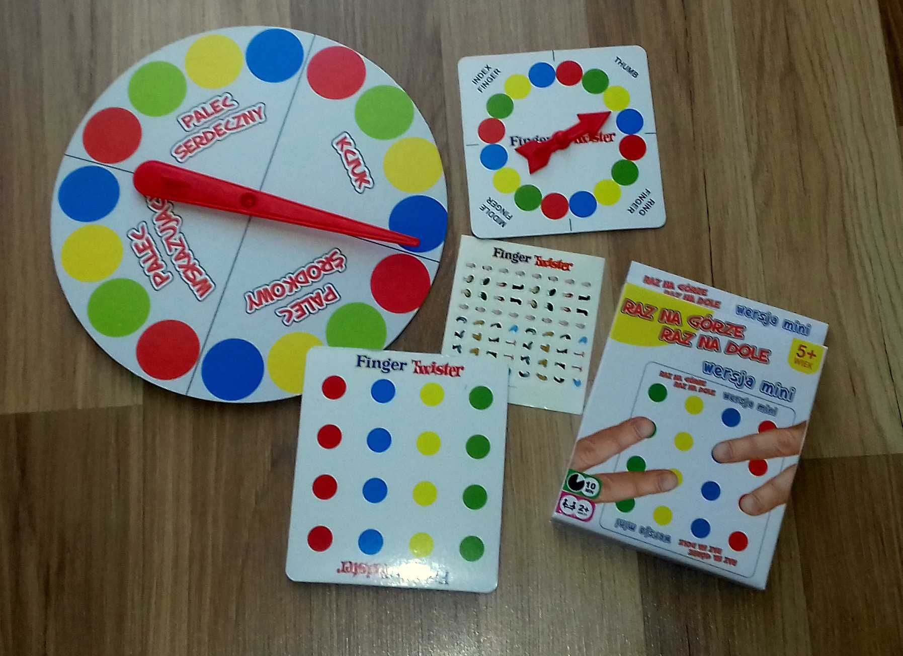 TWISTER 2w1 gra zręcznościowa wersja standard + mini - na paluszki