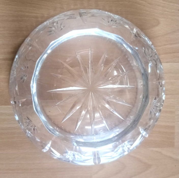 kryształ misa waza okrągła PRL  10 x 22