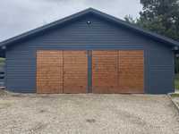 stalowo-drewniana brama garażowa