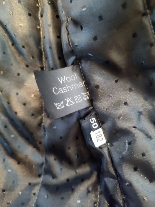 Płaszcz męski zimowy, czarny, Flis, rozmiar 50