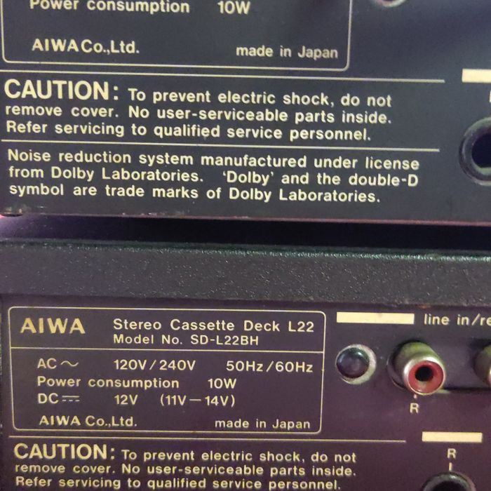 Стереокассетна дека Aiwa L22,SD-L22E, SD-L22BH.Japan.