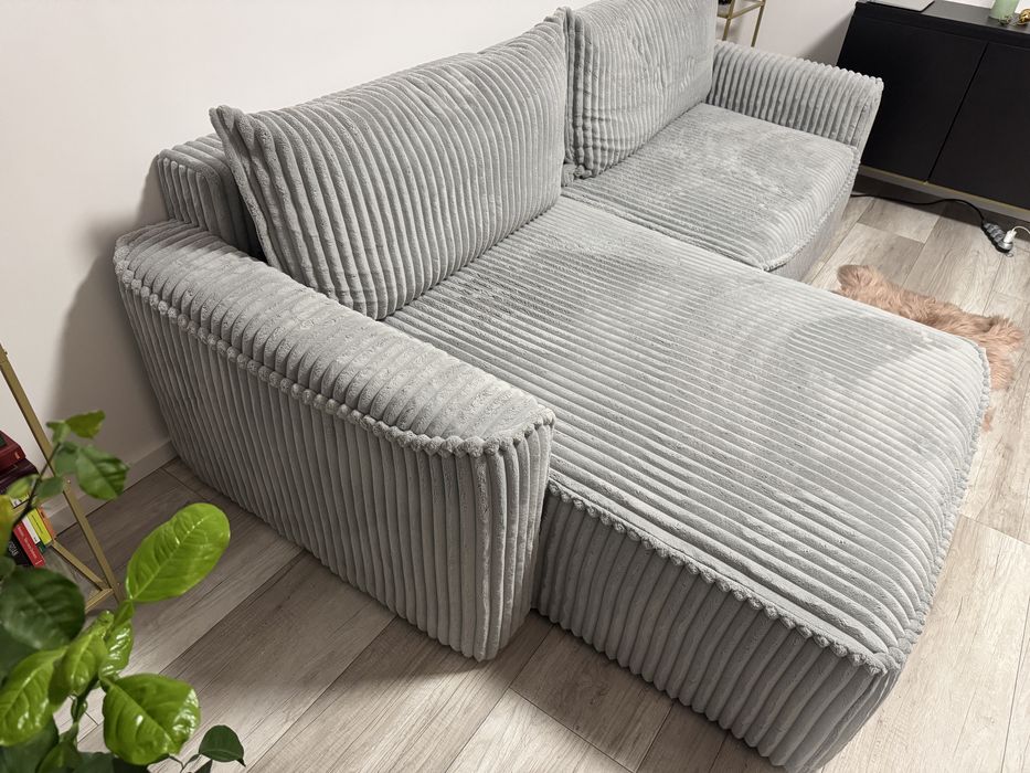 Sztruksowy narożnik z funkcją spania LILLI