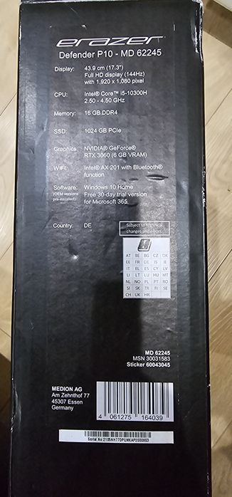 Продам ігровий ноутбук Німеччина