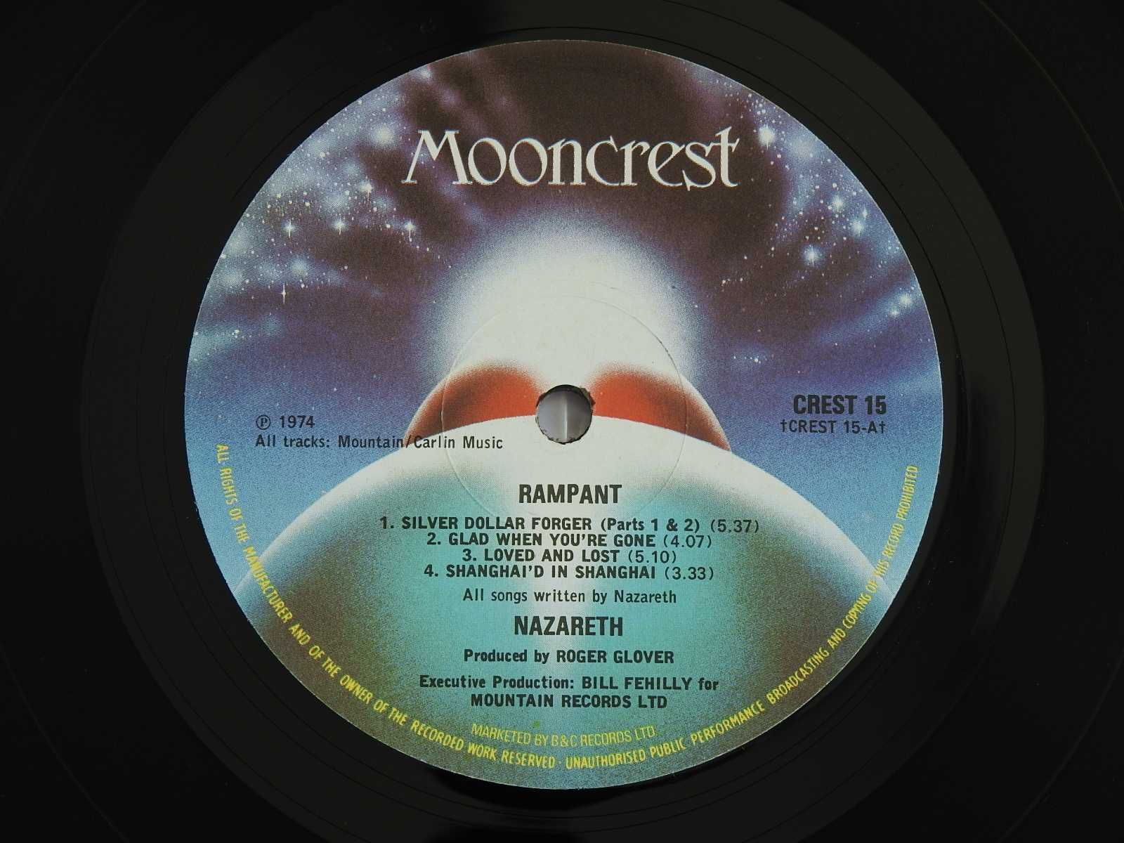 Nazareth Rampant LP пластинка 1974 Великобритания UK EX+ 1 press ориг