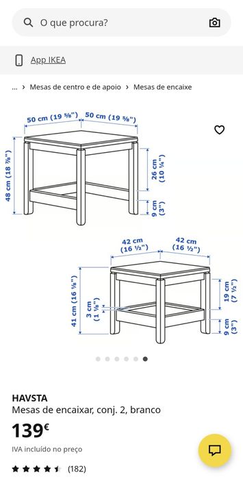 Mesas Encaixe IKEA Havsta