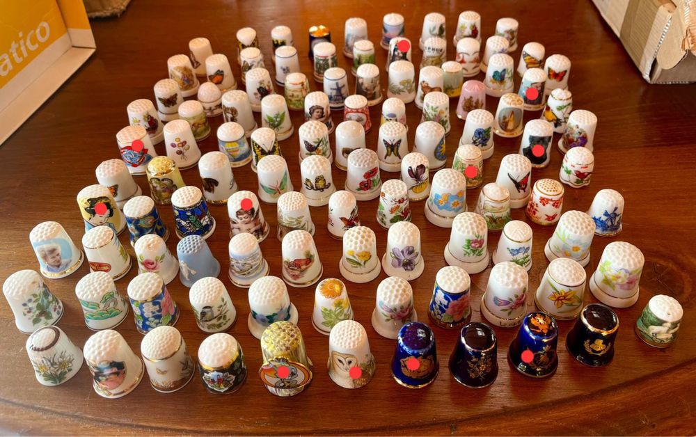 Dedais porcelana e metalicos coleçao