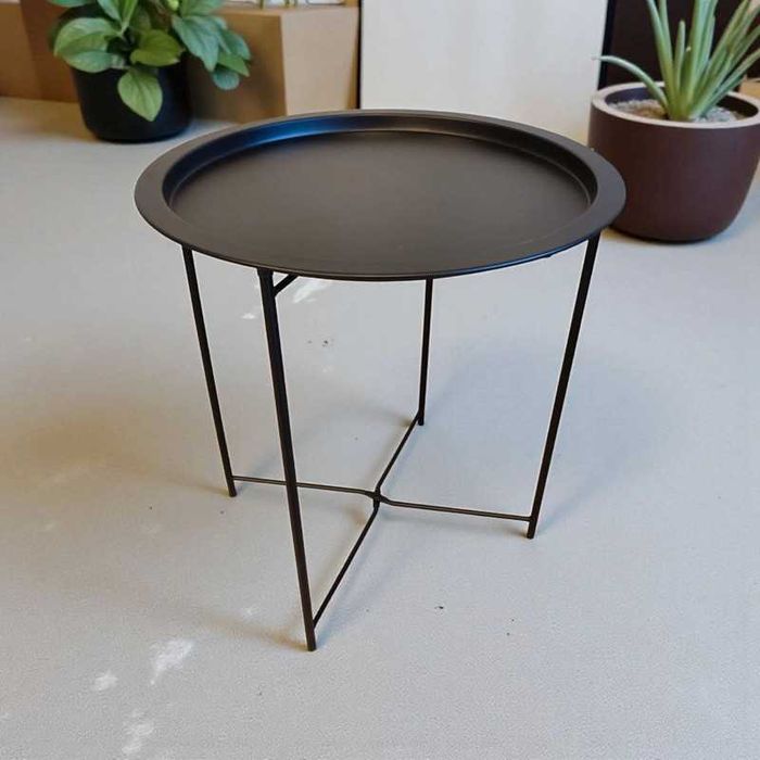 Nowy czarny metalowy stolik kawowy