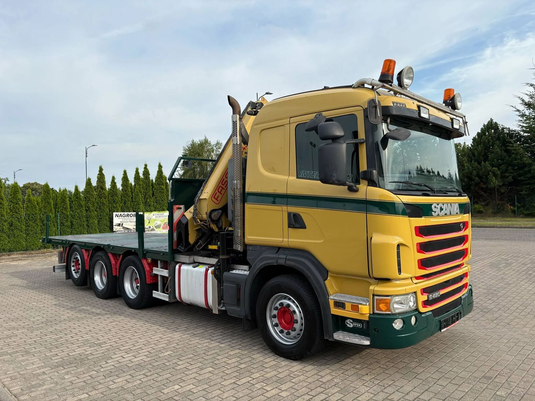 Scania G480 8x4 TRIDEM HDS FASSI F455 ŻURAW CRANE  Max. 13.500 kg, 16,9 m - 2060 kg