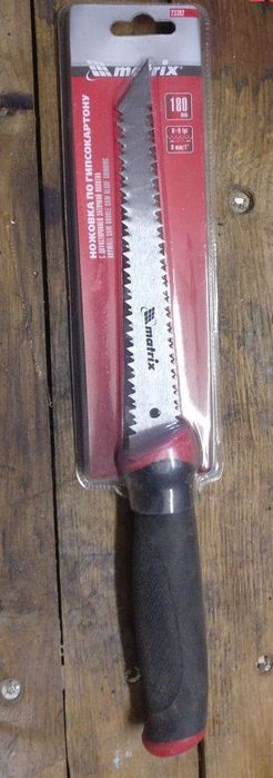 Ножовка по гіпсокартону, 180 мм, дві робочі кромки полотна, MATRIX"