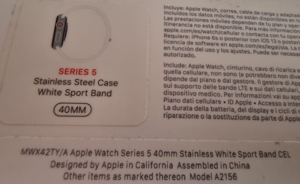 Apple watch series 5 GPS 40mm Ler Descrição