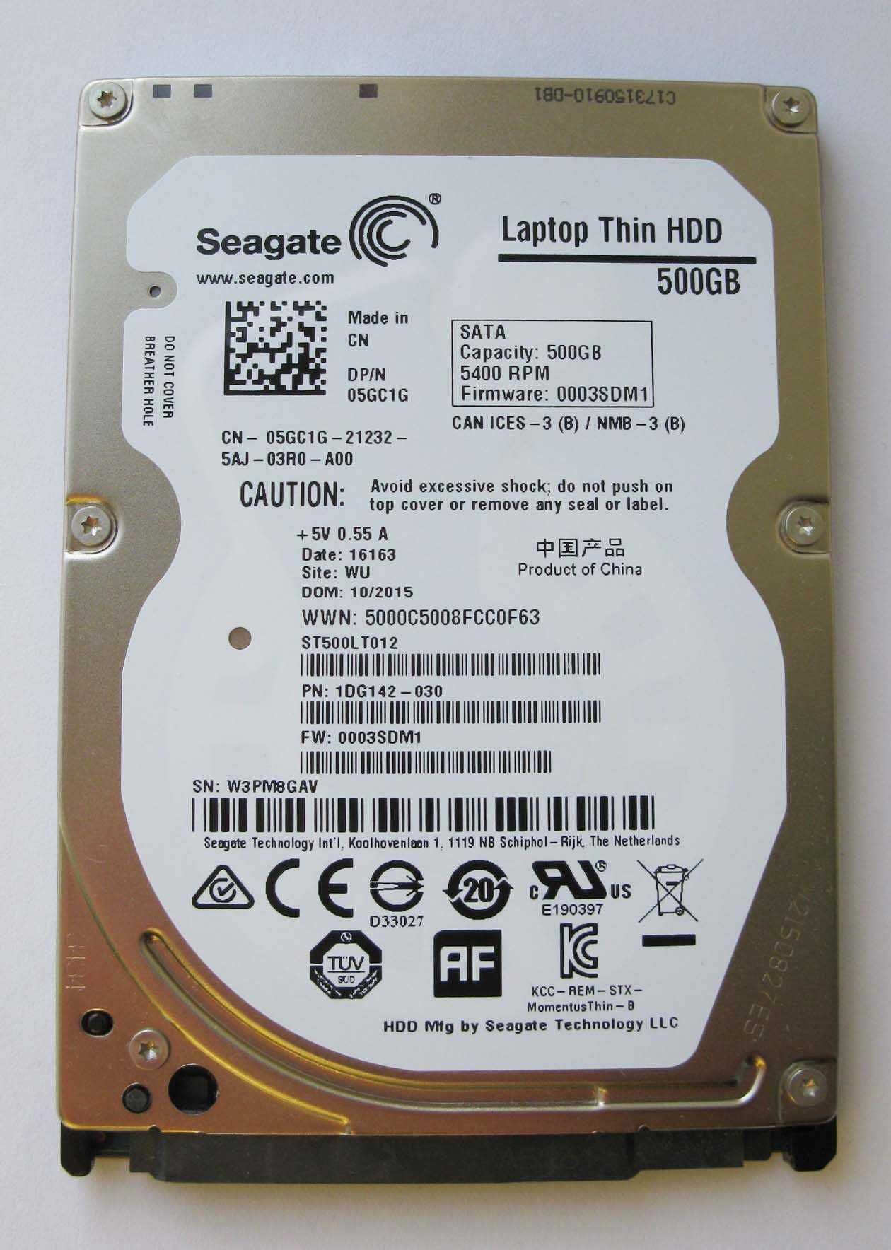 Seagate Thin 500GB SATA2 (диск для ноутбука)