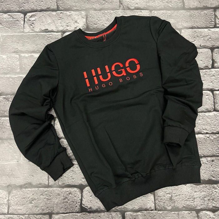 СНИЖЕНИЕ ЦЕН -40%Женский свитшот HUGO BOSS черный люкс кофта XS-M sale