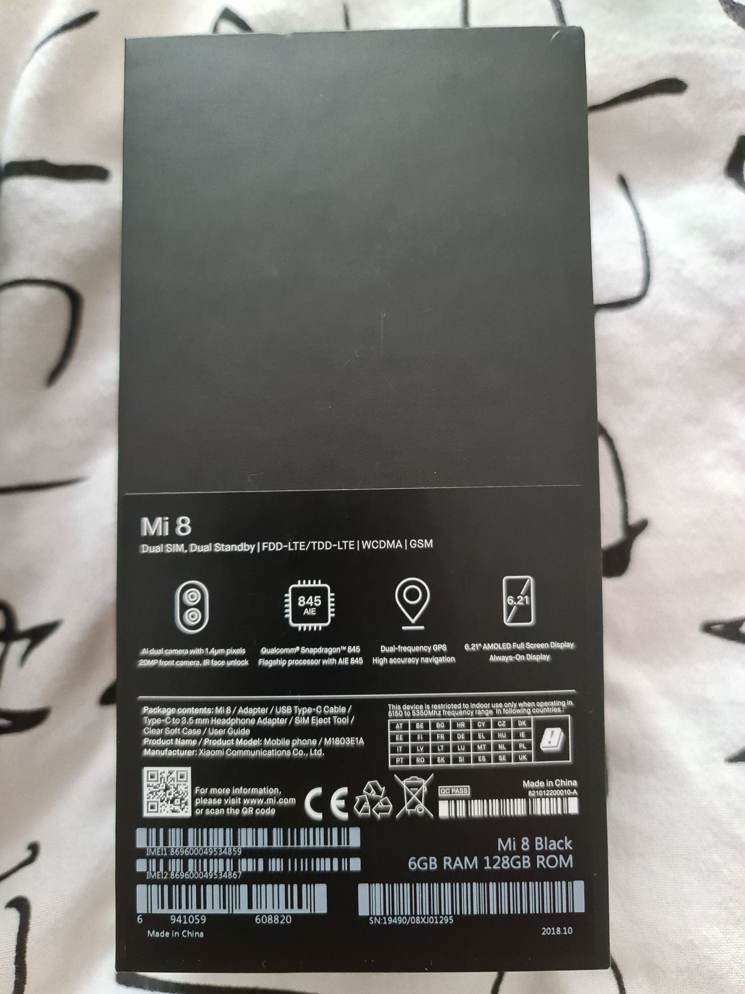 Xiaomi Mi8 6GB/128GB Preto