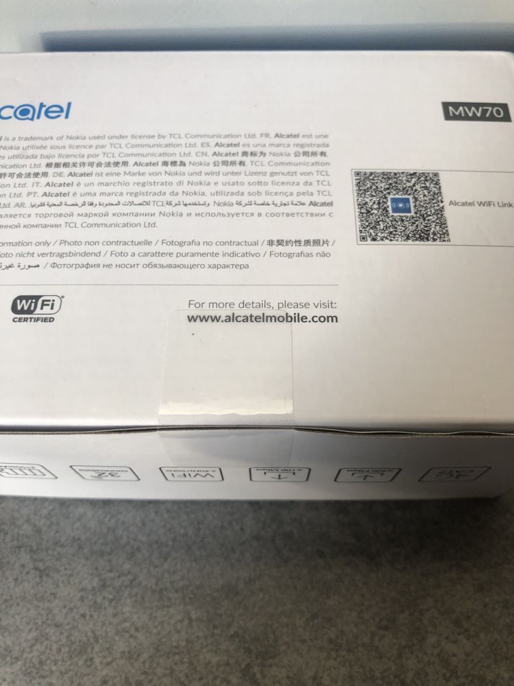Router alcatel linkzone 4G lte Cat7 Mobile WIFI + karta na 200gb
