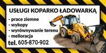 Usługi koparko ładowarką