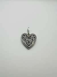 Срібний кулон Серце з цирконієм 925 проба