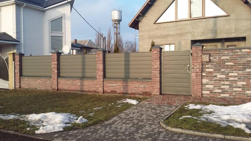 Забор горизонт, забор доска, паркан дошка, сайдинг, металосайдинг