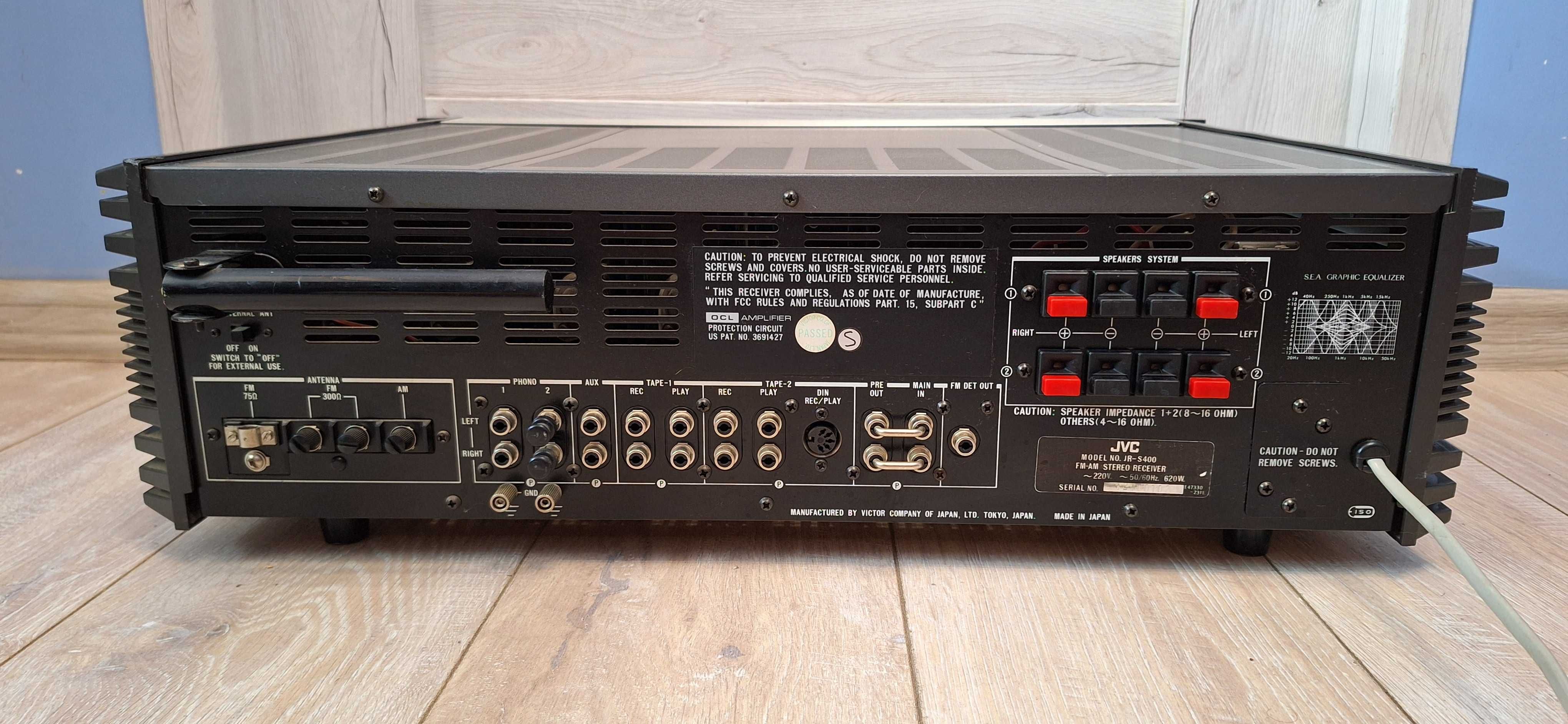 Amplituner JVC JR-S400 Prawdziwy MONSTER ! OKAZJA ! BDB STAN 100 %