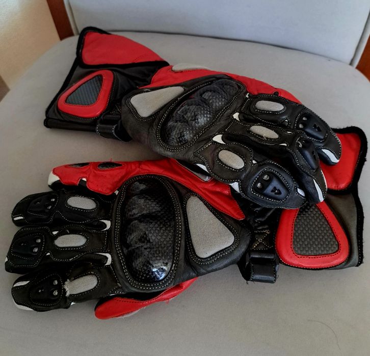 Luvas desportivas para mota em pele