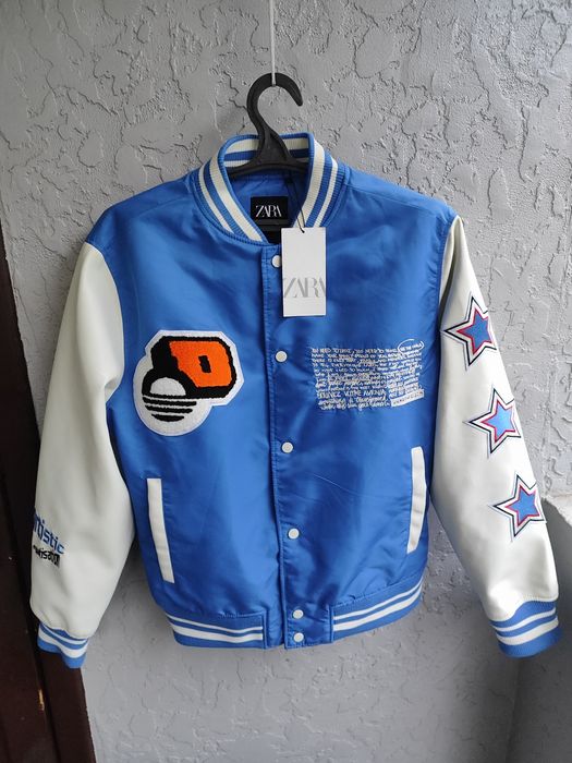 Новий бомбер від бренду zara з топовим дизайном y2k sk8 swag