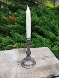 Świecznik vintage ze świecą (F33)