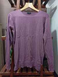 Fioletowy sweter z długim rękawem, 100% bawełna,