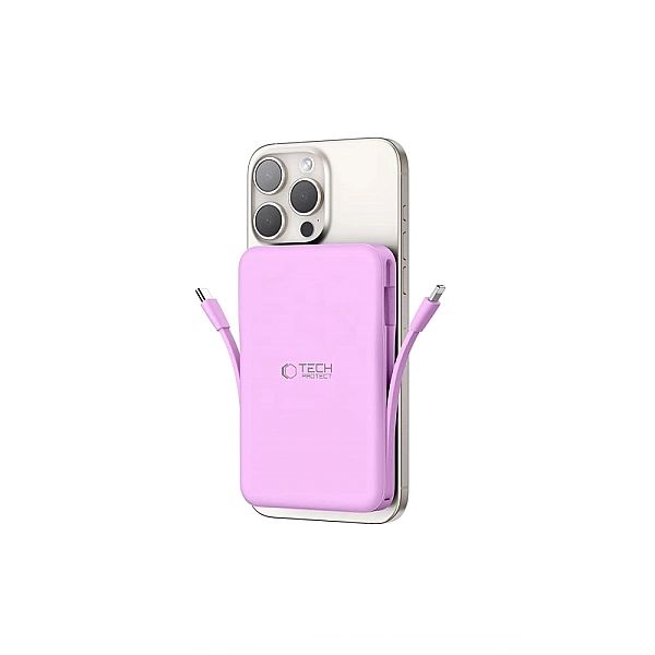 Powerbank Tech-Protect PB31 MagSafe 10000mAH - fioletowy