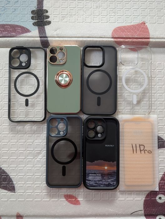 Чохол iPhone 13 pro, 14 pro, 14 pro max, захисне скло iPhone 11 pro