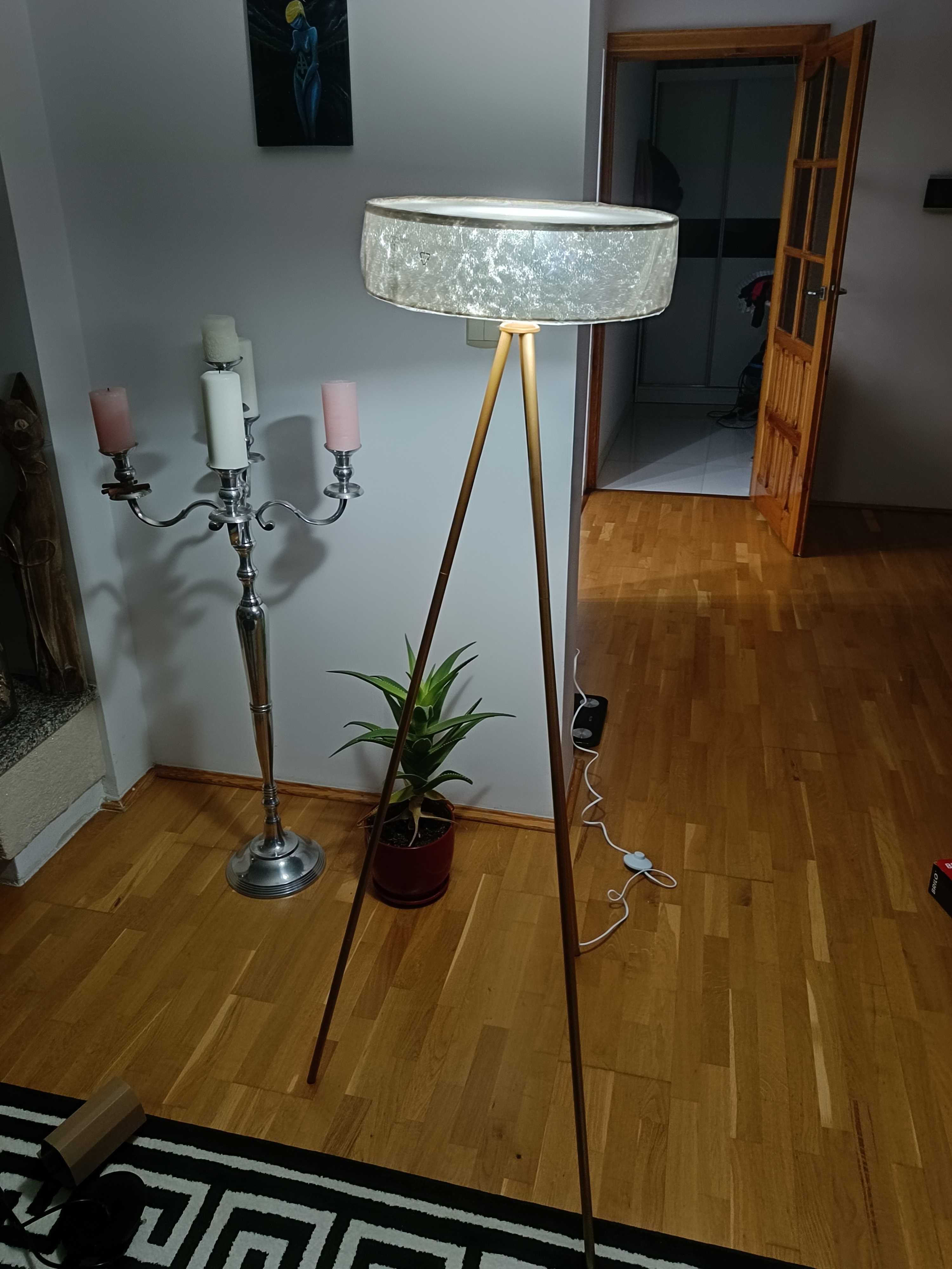 Lampa Stojąca + abażur Oświetlenie stojące do salonu IBIZA Lysne