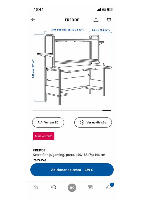 Secretária IKEA FREDDE