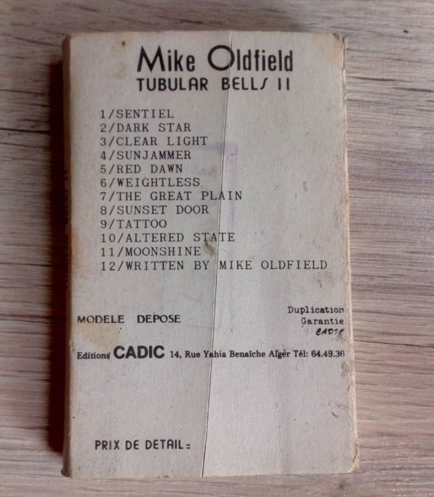Kaseta Mike Oldfield tabular bells II wydanie Cadic