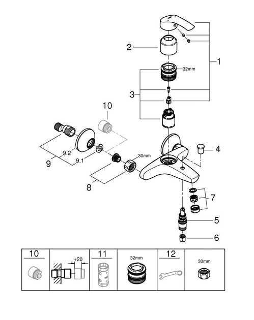 Змішувач для ванни GROHE EUROSMART, хром (33300002)