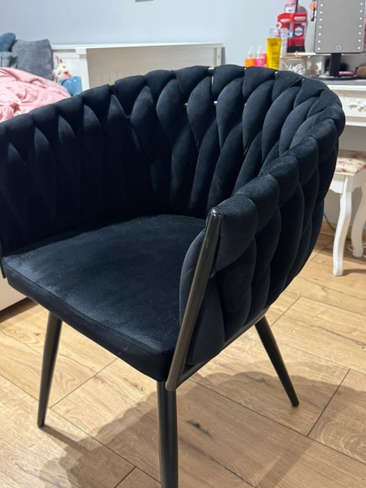 Krzesło glamour czarne