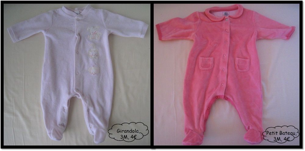 Bodys e Babygrows menina (0-6M)