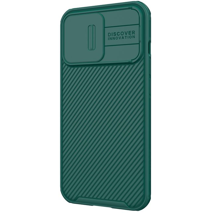 Etui Camshield Zielony Z Osłoną Na Aparat Kamerę + Szkło Iphone 13 Pro